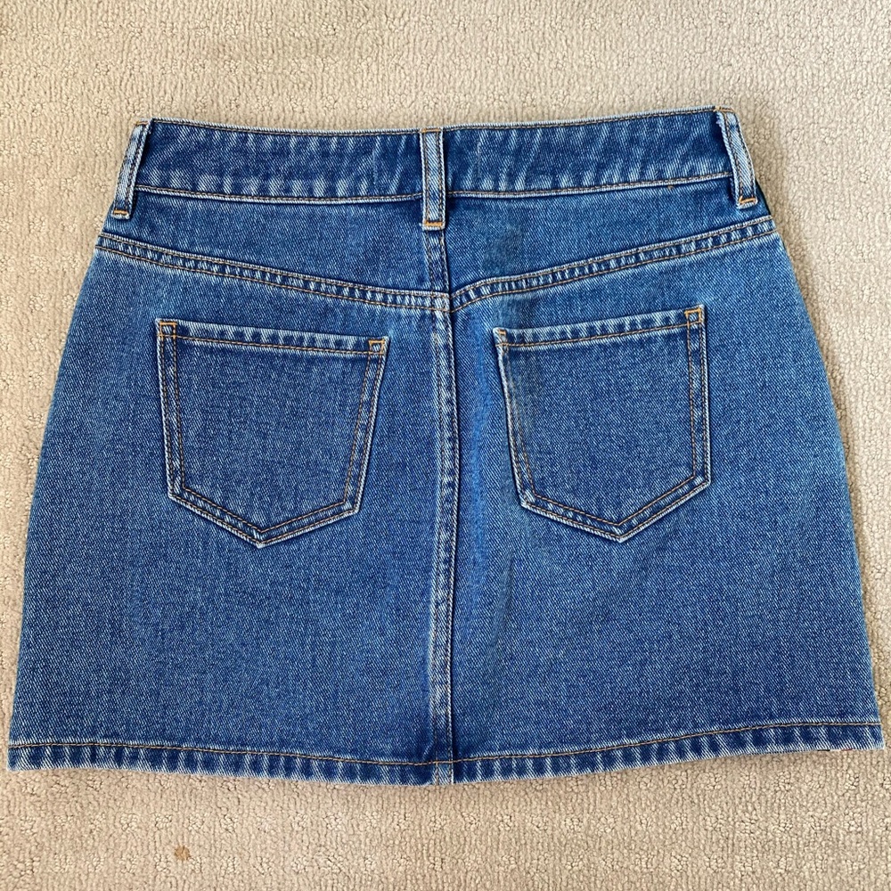PACSUN denim mini skirt.